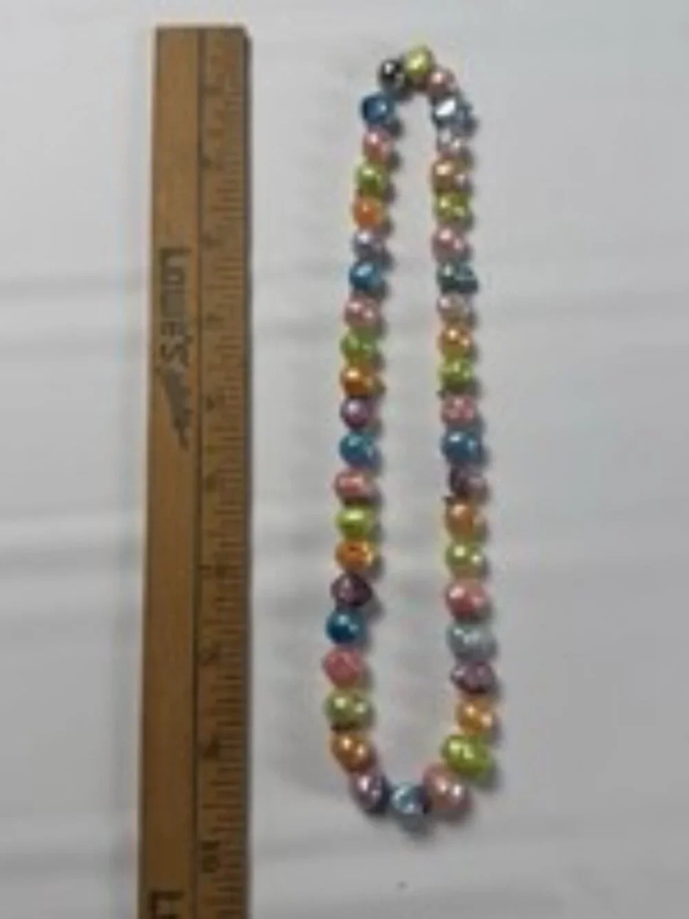Vintage Multicolor Pearl Necklace Genuine Baroque Freshwater Dyed Magnetic Clasp